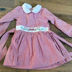 Red Gingham Kids Christmas Dress